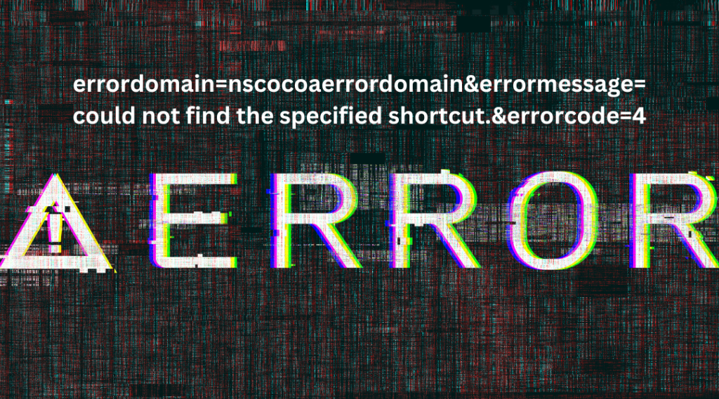 errordomain=nscocoaerrordomain&errormessage=could not find the specified shortcut.&errorcode=4